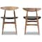 Baxton Studio Edna Black Faux Leather and "Oak" Finishing Wood 5-PC Dining Set 126-6941-6942 - alternate 2